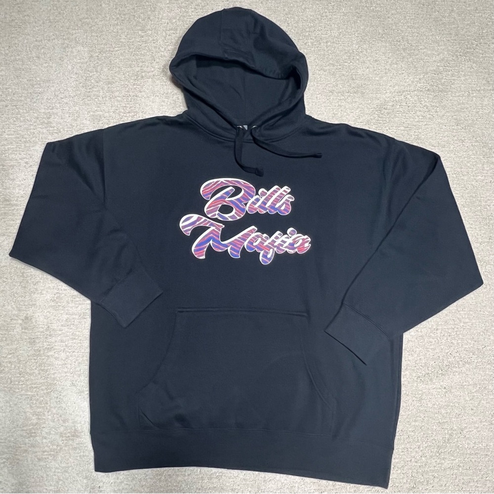 Buffalo Bills Women’s Hoodie Sweatshirt 3X Black Red Blue White Print Mafia